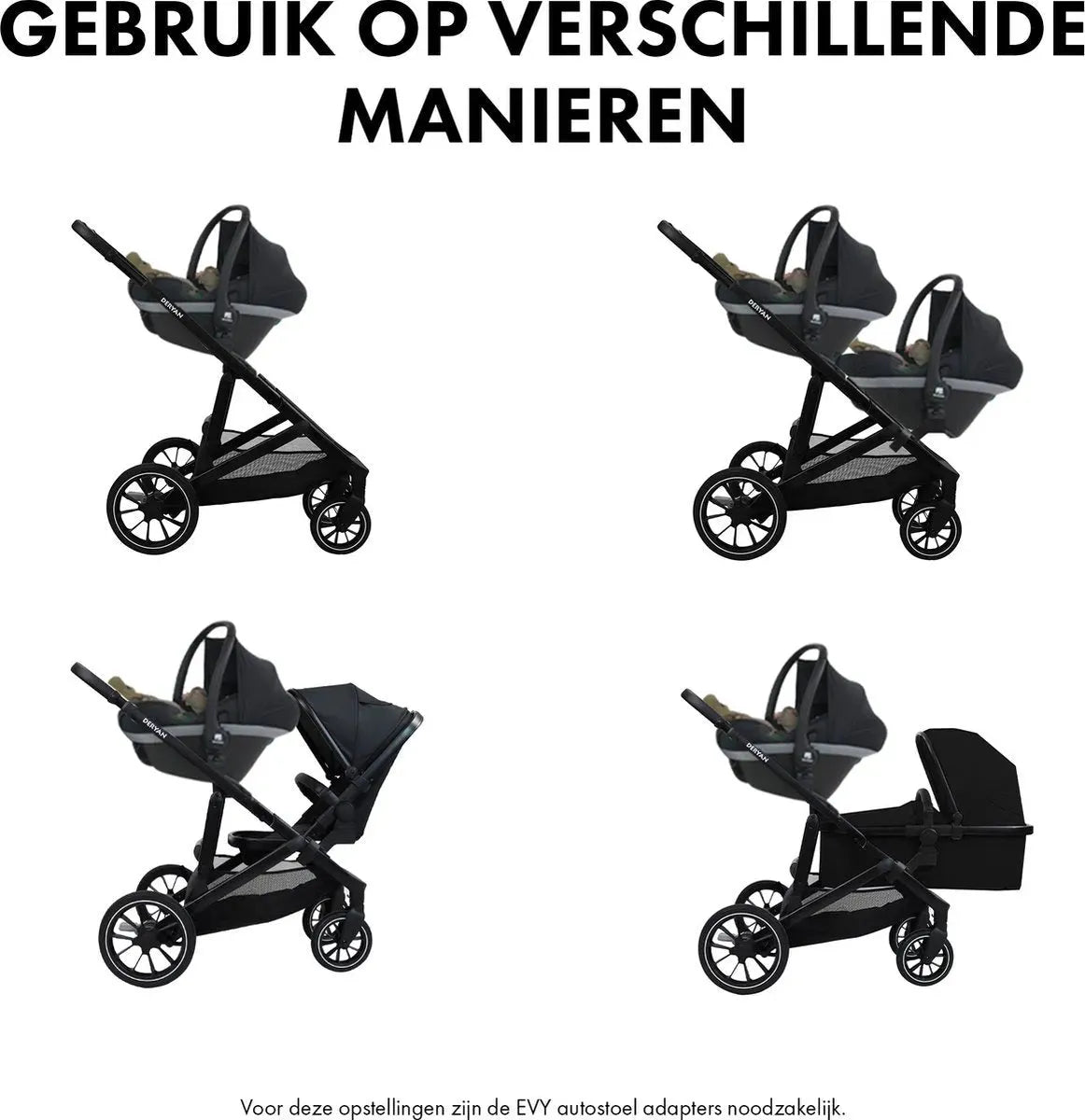 Deryan Adaptador de cadeira auto Evy para Maxi Cosi /Cybex/Nuna