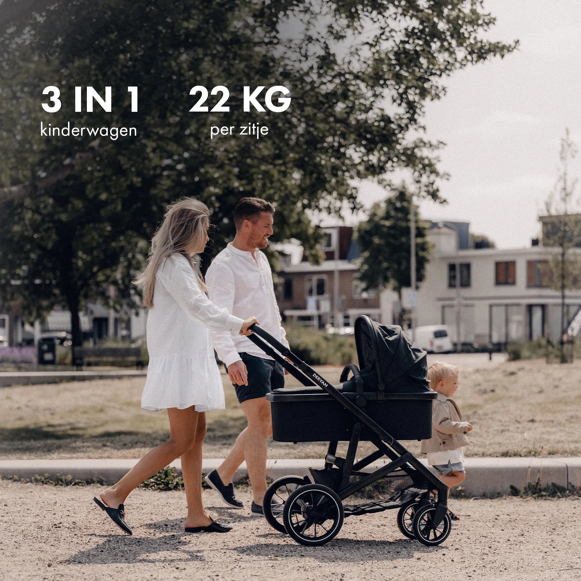 EVY V2 Kinderwagen 3 in 1 Zwart