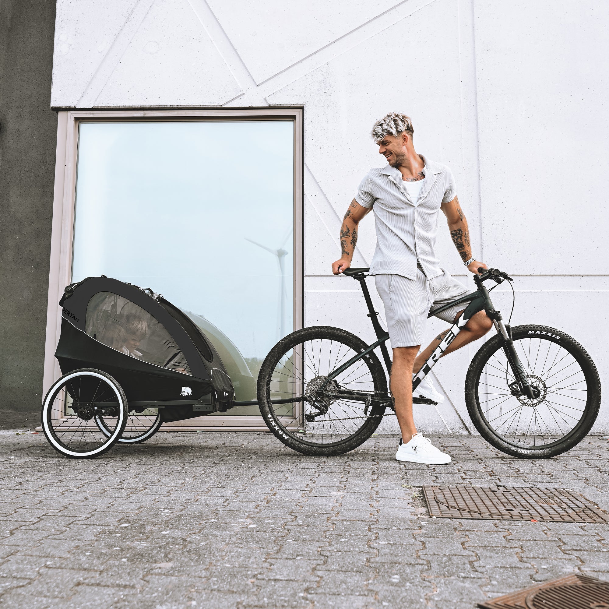 Reboque para bicicletas - Carrinho de bebé - Carrinho de bebé para jogging