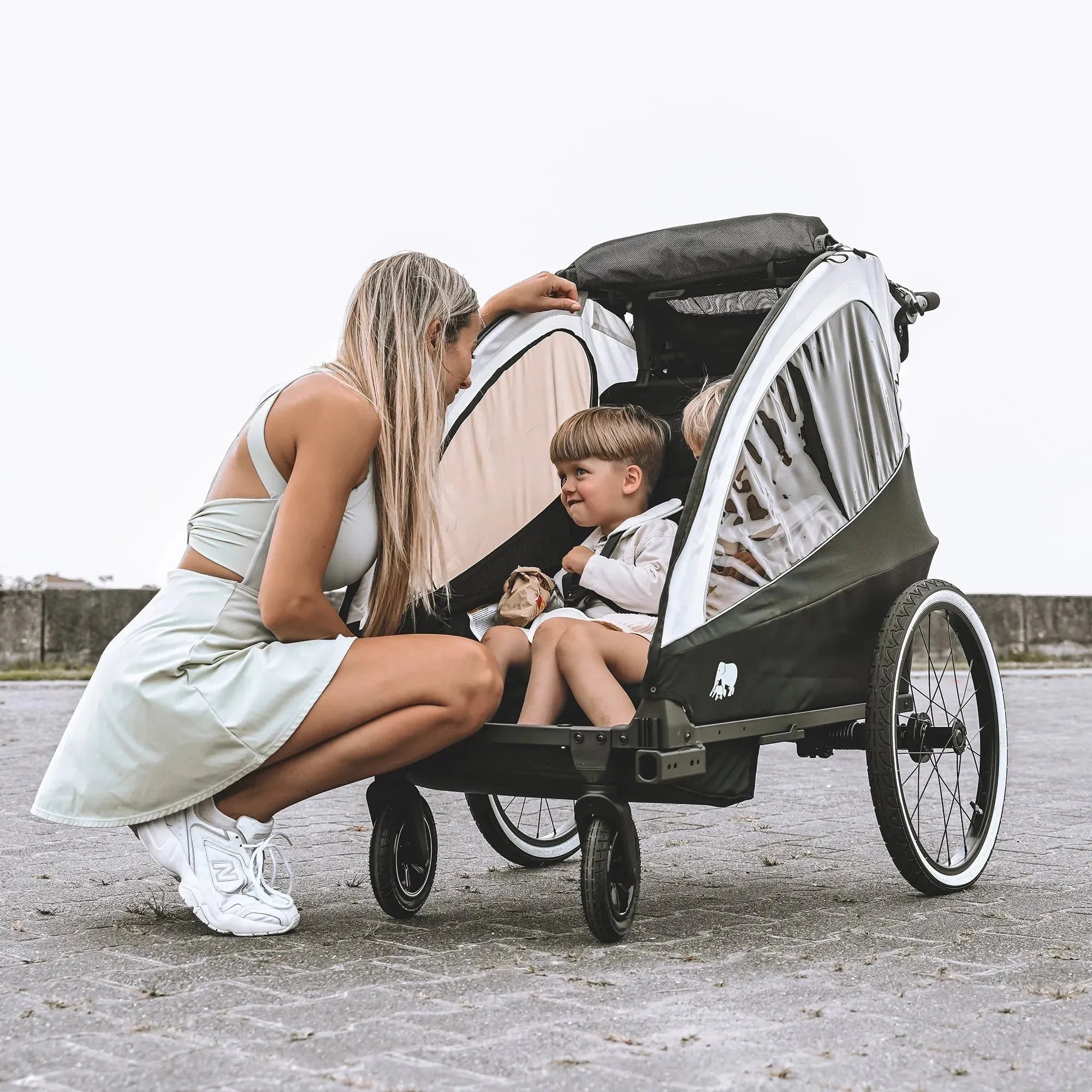 Reboque de bicicleta - Carrinho de bebé - Carrinho de corrida