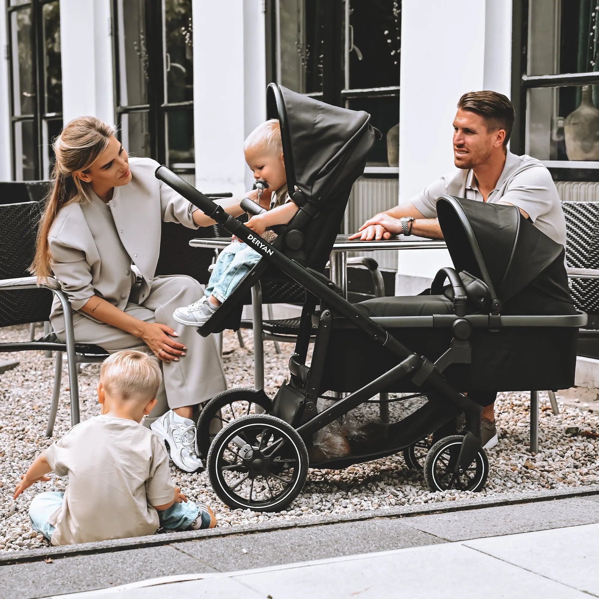 EVY V2 Duo Pram Preto 2 em 1