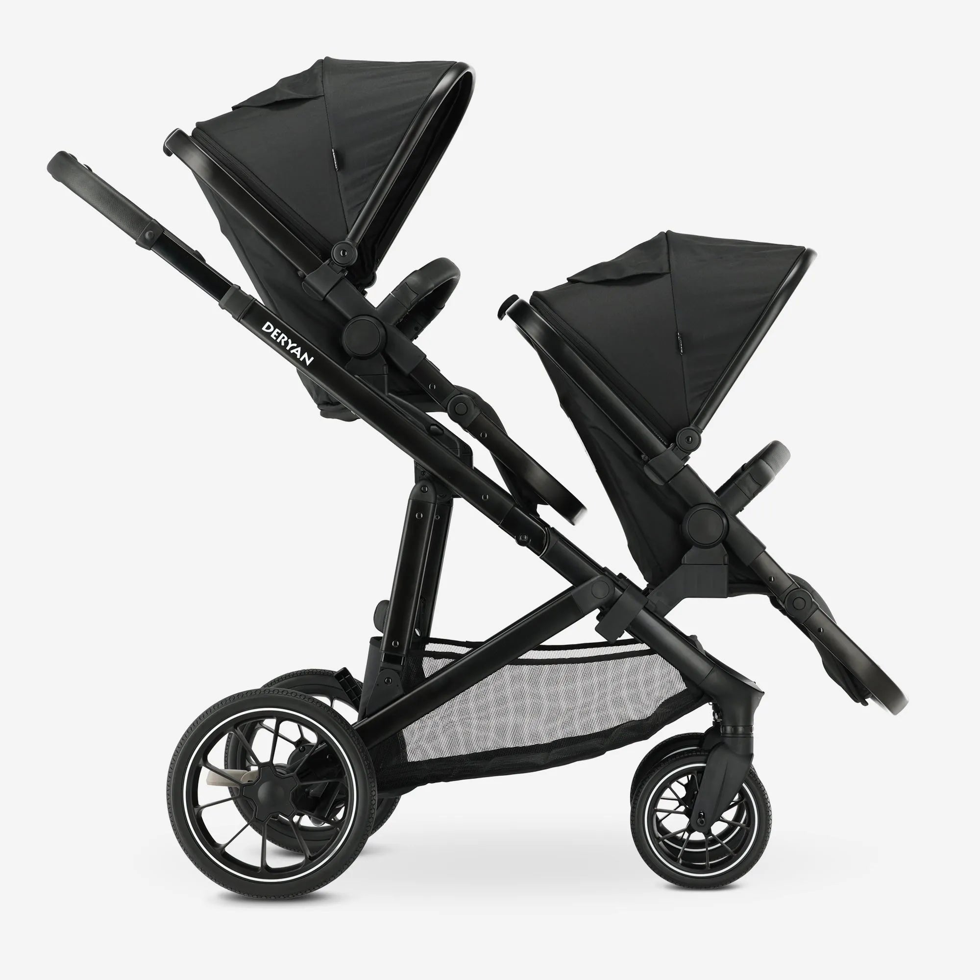 Carrinho de bebé EVY V2 Duo Preto dois lugares