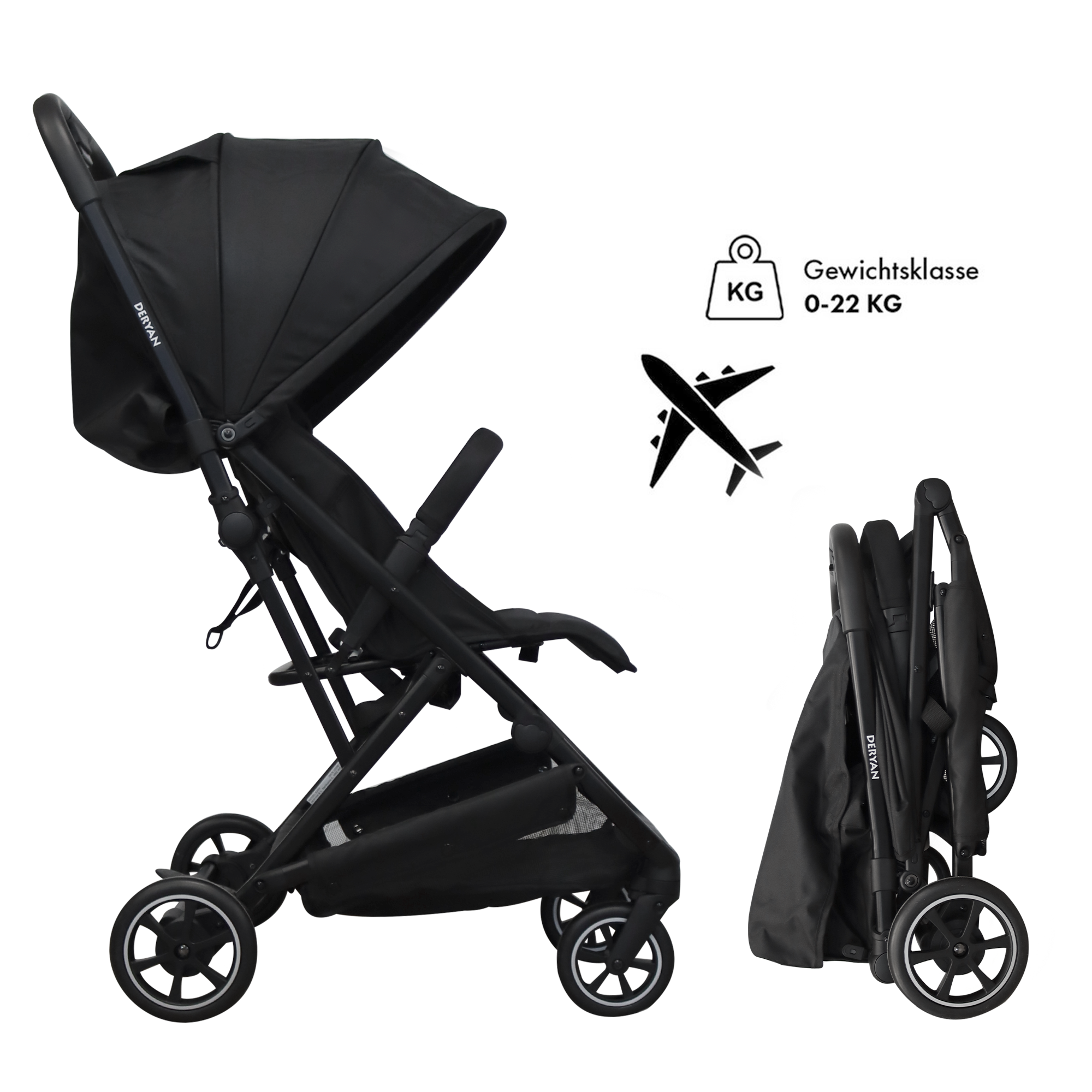 Luxe Easy Lightweight Buggy - Preto