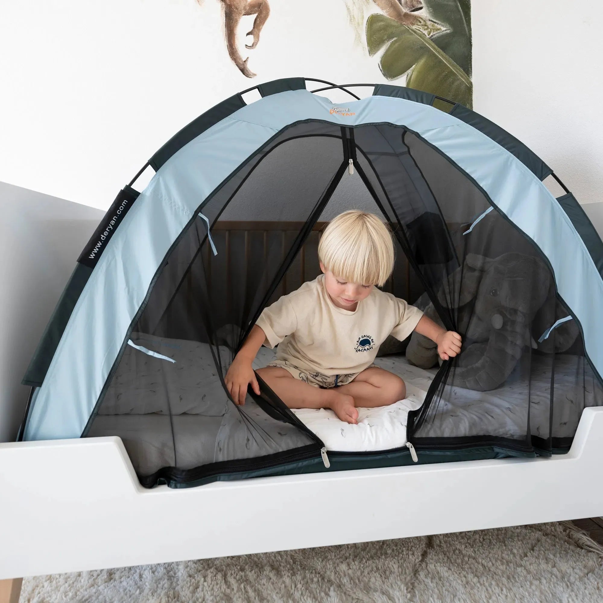 Tenda cama azul celeste 200x90 cm