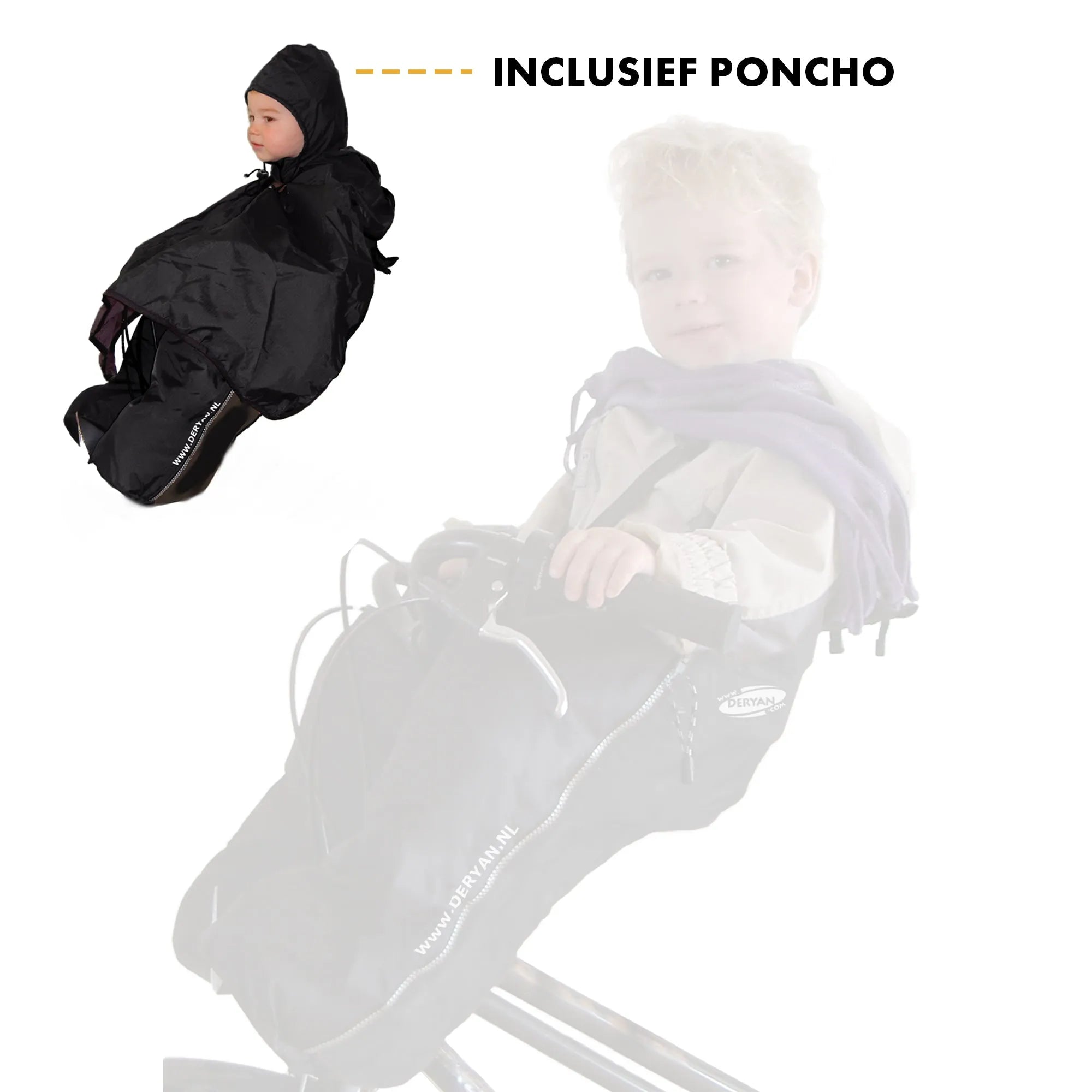 Poncho de chuva e corta-vento para assento de bicicleta Bike-A-Way - Bobike & Yepp