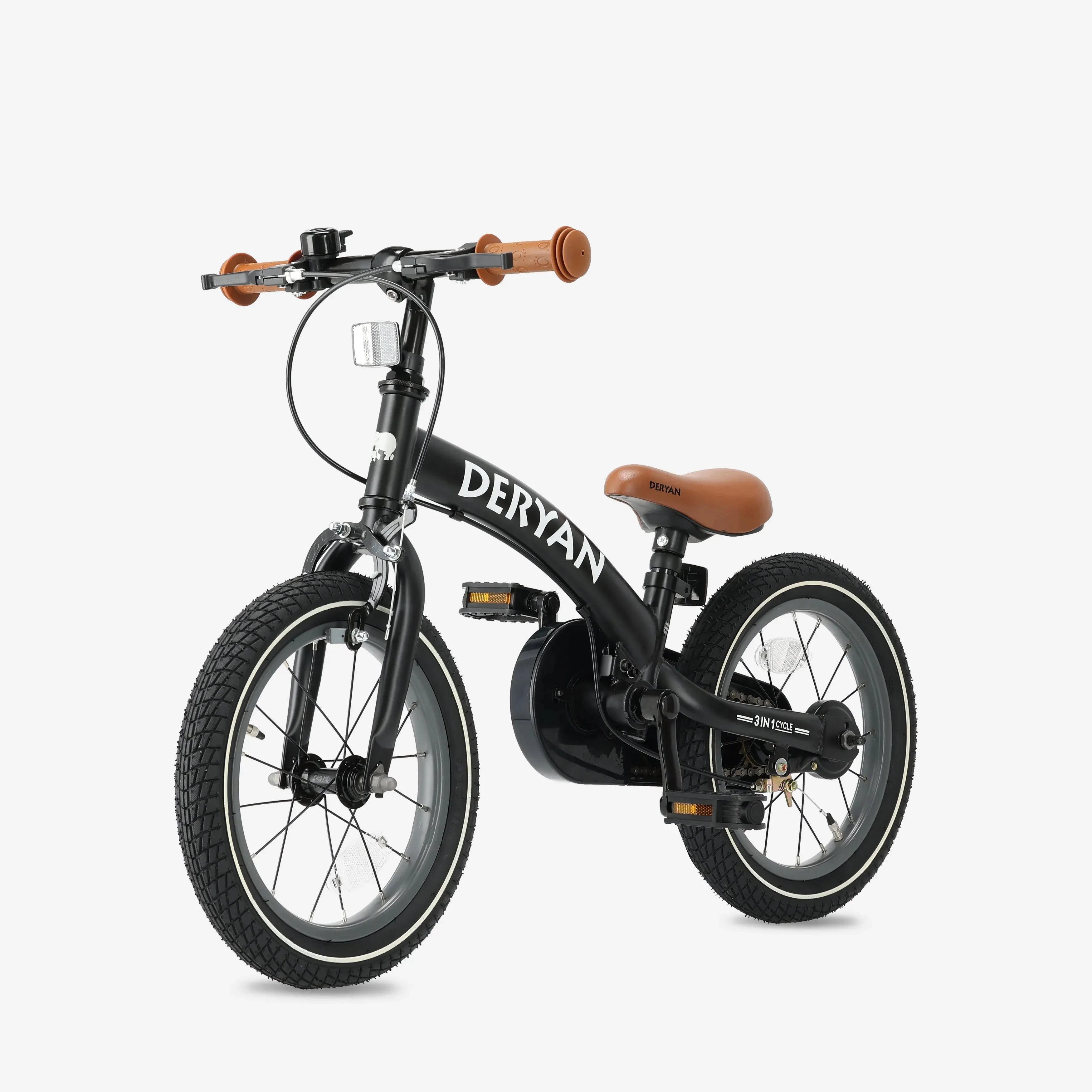 Bicicleta infantil de luxo 14 polegadas - 3 em 1 - bicicleta de equilíbrio